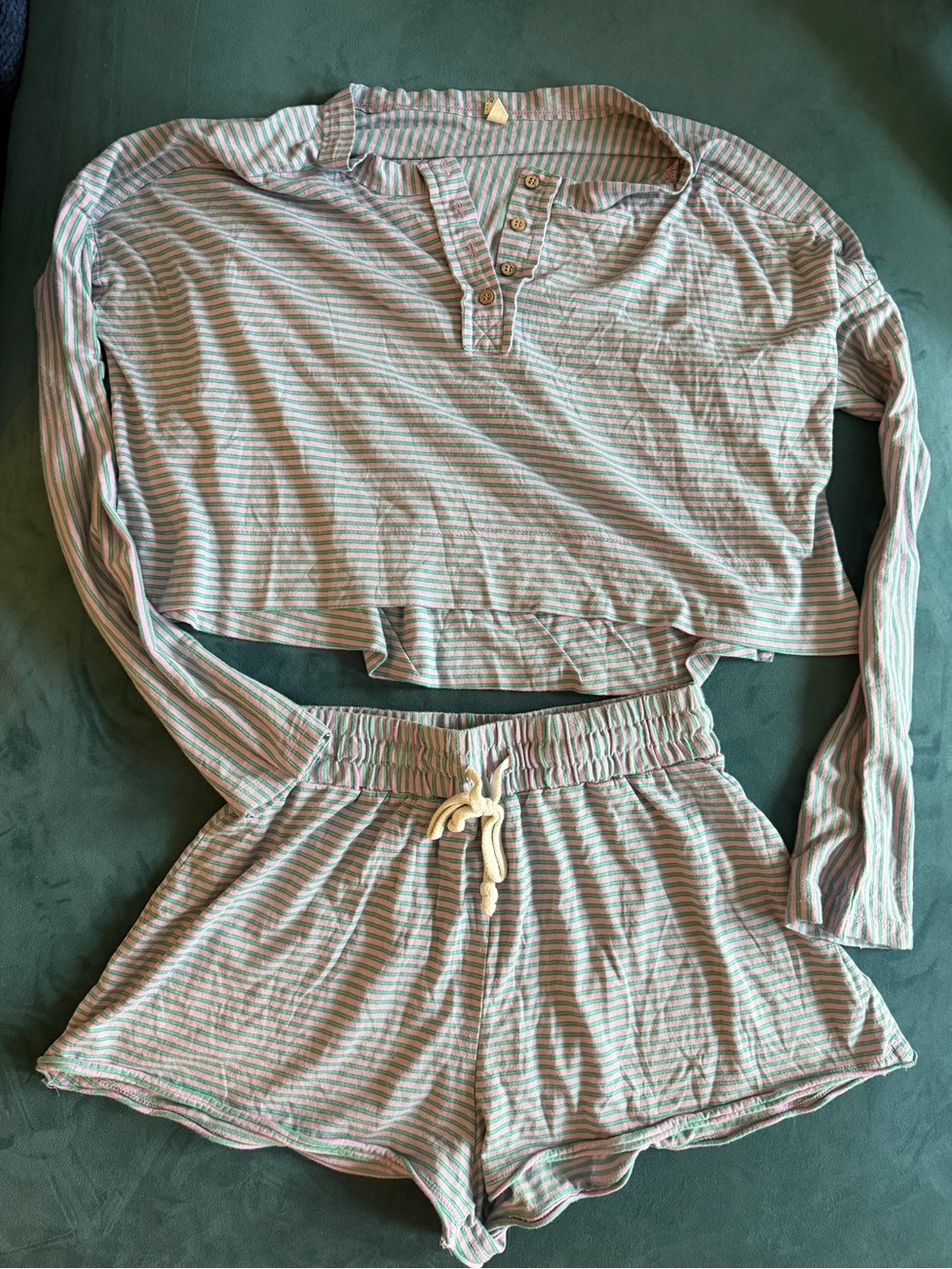 Free People M Striped Pajama Set